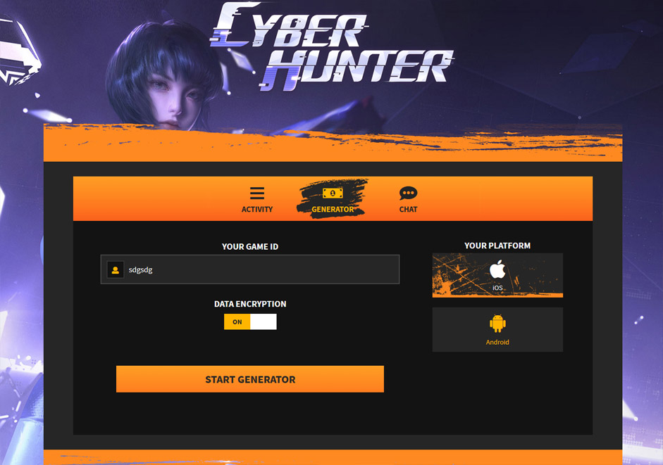 Cyber Hunter Credits Generator